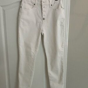 Lucky Brand White Skinny Jeans with Button Fly